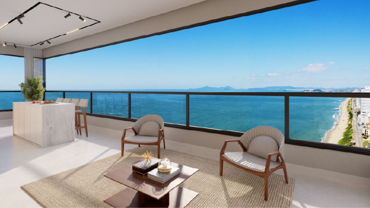 Sacada de apartamento do Infinity Sea and Sky, com vista para o mar